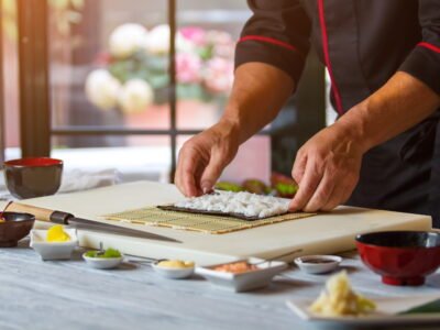 Spacious Pro Kitchen with Sushi Counter in White City
